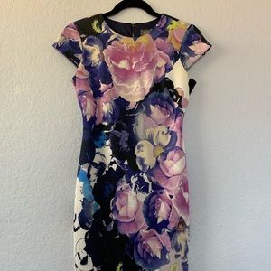 VINCE CAMUTO Floral Print Dress - 2 PETITE